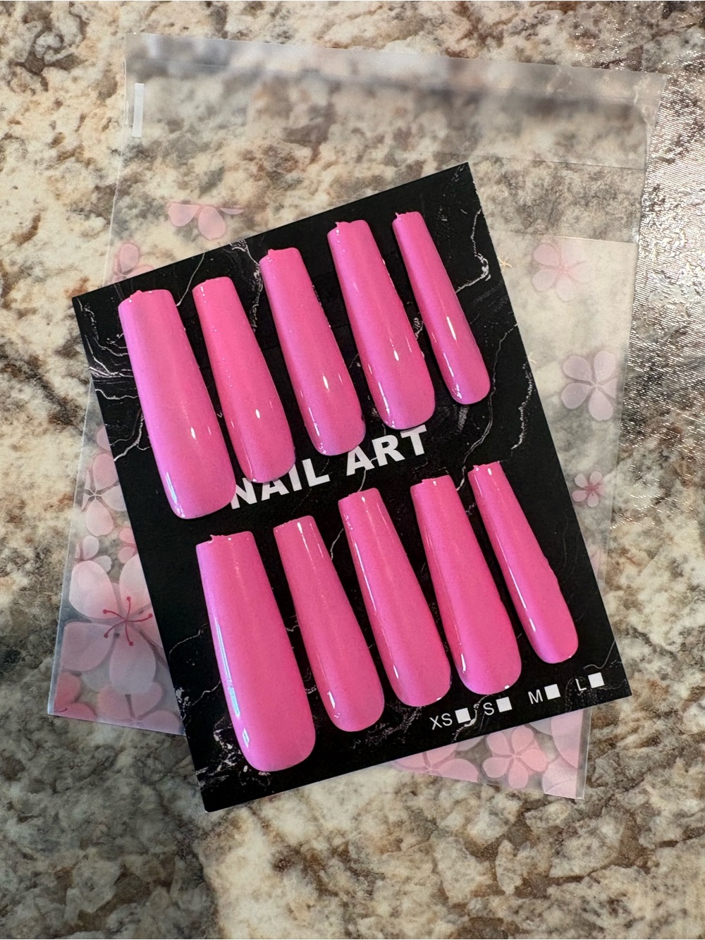Hot Pink Press-On Nail Set